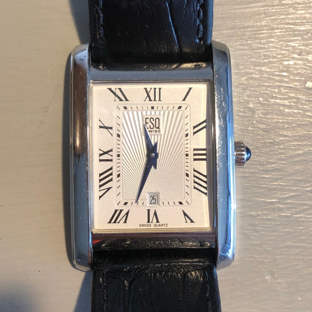 ESQ Movado Swiss quartz watch w/ date view, women
